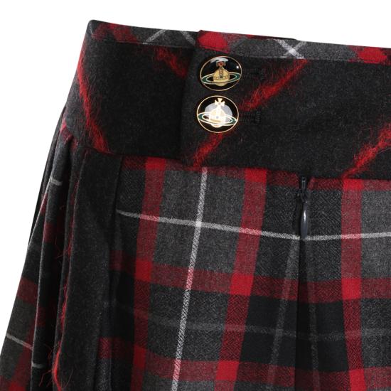 26FW 비비안웨스트우드 미디 스커트 1K01003H W01NGP210 CHARCOAL RED - VIVIENNE WESTWOOD