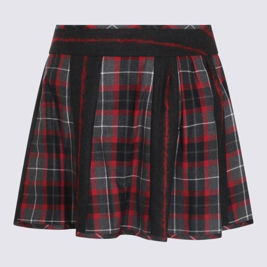 26FW 비비안웨스트우드 미디 스커트 1K01003H W01NGP210 CHARCOAL RED - VIVIENNE WESTWOOD
