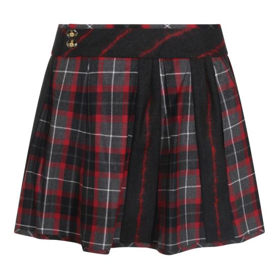 26FW 비비안웨스트우드 미디 스커트 1K01003H W01NGP210 CHARCOAL RED