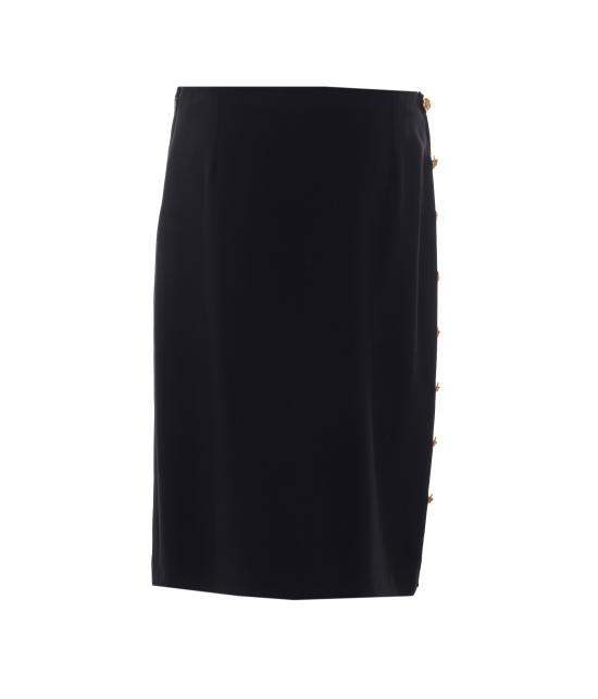 26FW 베르사체 미디 스커트 1026916 1A133621B000 Black - VERSACE