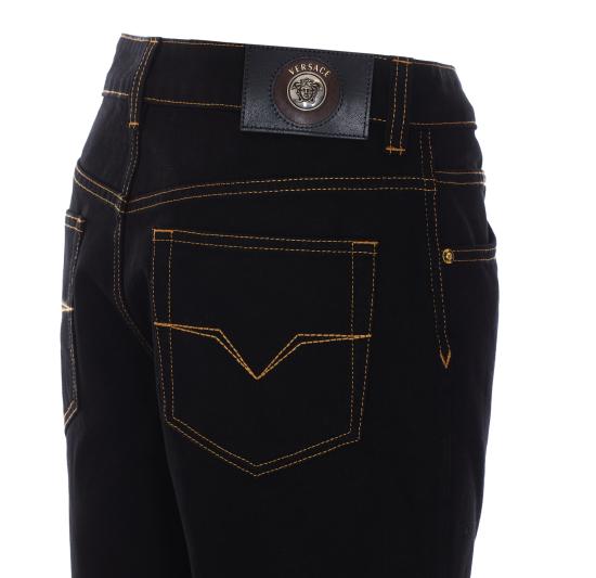 26FW 베르사체 데님 팬츠 1027016 1A187781D040 Black - VERSACE
