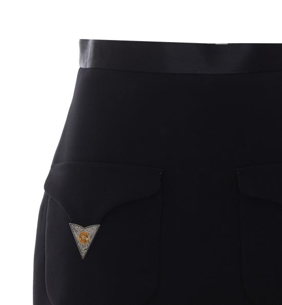 26FW 베르사체 미디 스커트 1025457 1A183051B000 Black - VERSACE