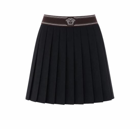 26FW 베르사체 미디 스커트 1025881 1A176691B000 Black