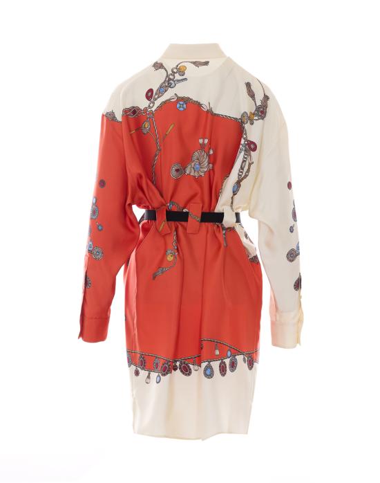 26FW 베르사체 미디 원피스 1025495 1A186365O360 Multicolor - VERSACE