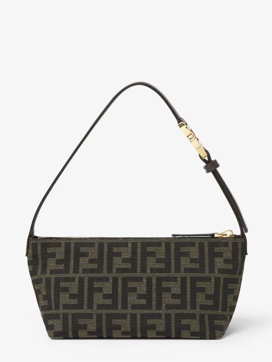 26FW 펜디 바니티 FF 자카드 스몰 파우치 8BS124B17A F14YN MARRONE - FENDI