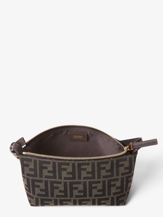 26FW 펜디 바니티 FF 자카드 스몰 파우치 8BS124B17A F14YN MARRONE - FENDI