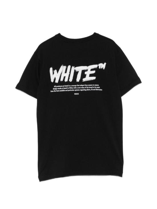 26FW [키즈] 오프화이트 티셔츠 44BAA002F26J002002 BLACK NERO - OFF WHITE
