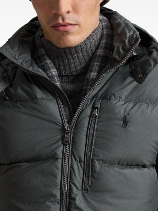 26FW 폴로 랄프로렌 고햄 다운 자켓 710968278 503 GRIGIO - POLO RALPH LAUREN