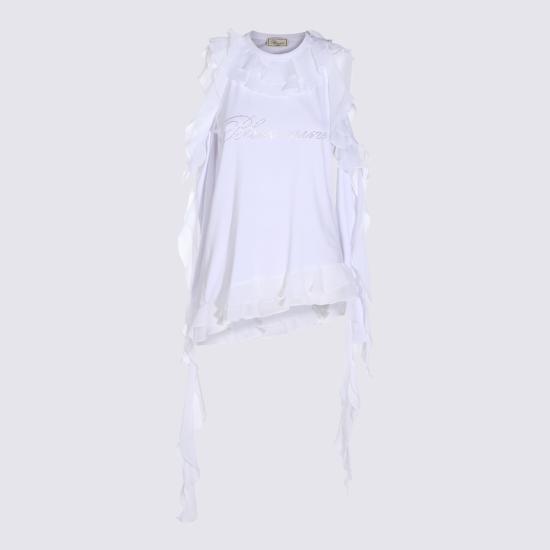 26FW 블루마린 반팔 티셔츠 RF6107J5003 D3102 WHITE STRASS