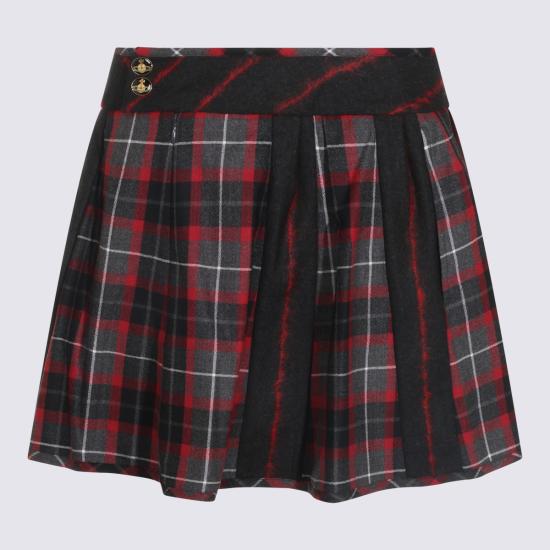 26FW 비비안웨스트우드 미디 스커트 1K01003H W01NGP210 CHARCOAL RED