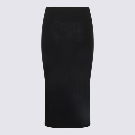 26FW 톰크롬 미디 스커트 WSK10003 11 Black - THOM KROM