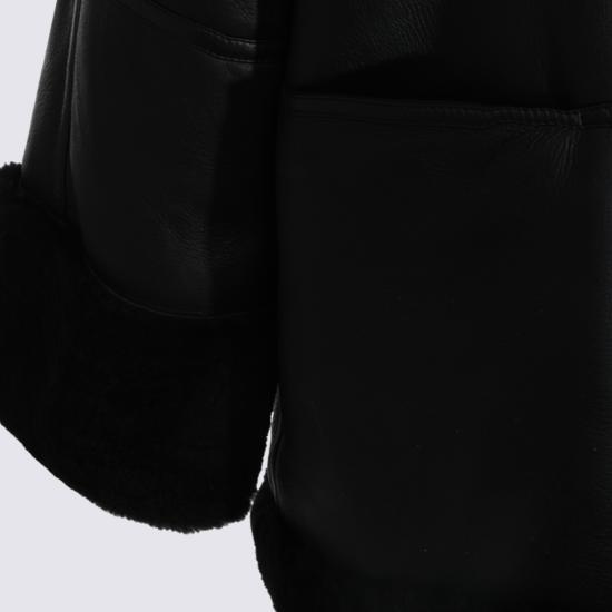 26FW 토템 가죽 자켓 214122606200 001 Black - TOTEME