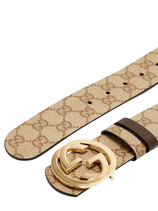 26FW 구찌 GG 캔버스 플레인 레더 리버서블 벨트 876356 AAGRK9751 BEIGE - GUCCI