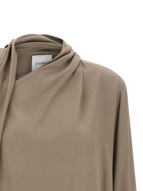 26FW 누드 블라우스 1103W2625040 Gray - NUDE