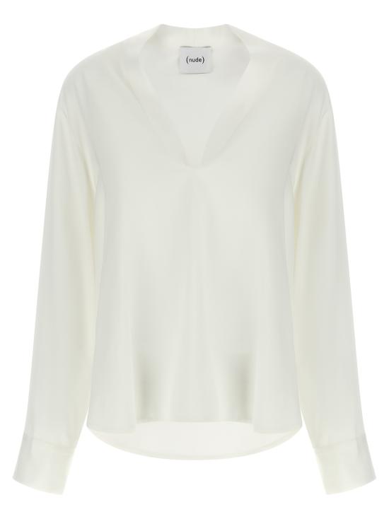 26FW 누드 블라우스 1103W2625101 White