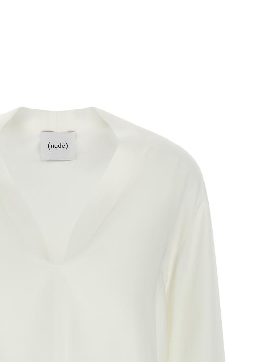 26FW 누드 블라우스 1103W2625101 White - NUDE