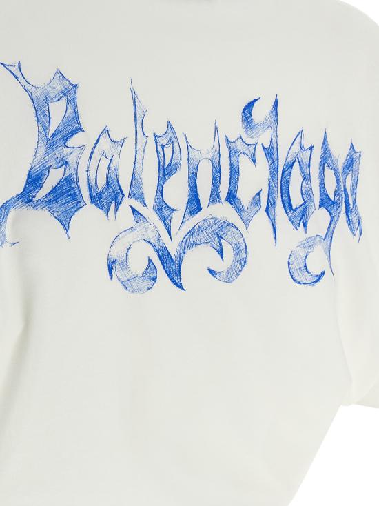 26FW 발렌시아가 스케치 숏슬리브 A0016UTUVQ49000 White - BALENCIAGA