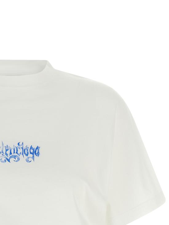 26FW 발렌시아가 스케치 숏슬리브 A0016UTUVQ49000 White - BALENCIAGA