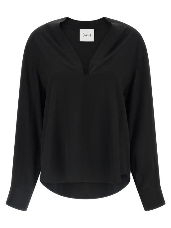 26FW 누드 블라우스 1103W2625109 Black