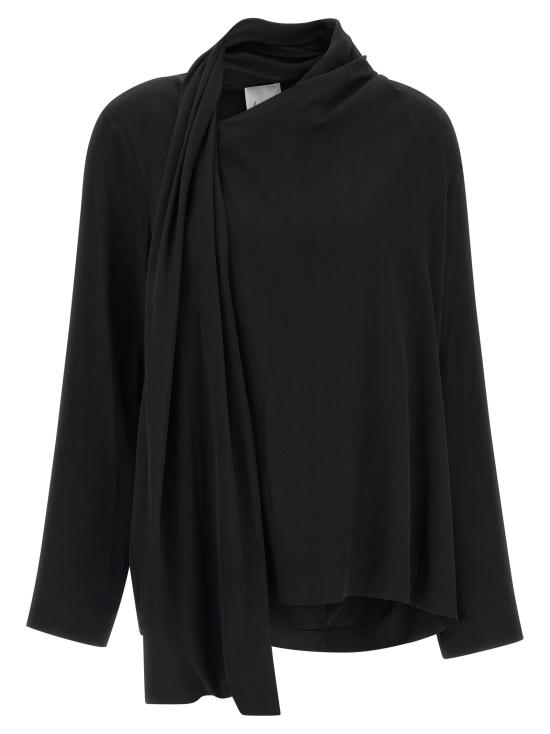 26FW 누드 블라우스 1103W2625009 Black