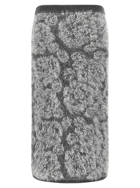26FW 누드 미디 스커트 1101W2616159 Gray - NUDE