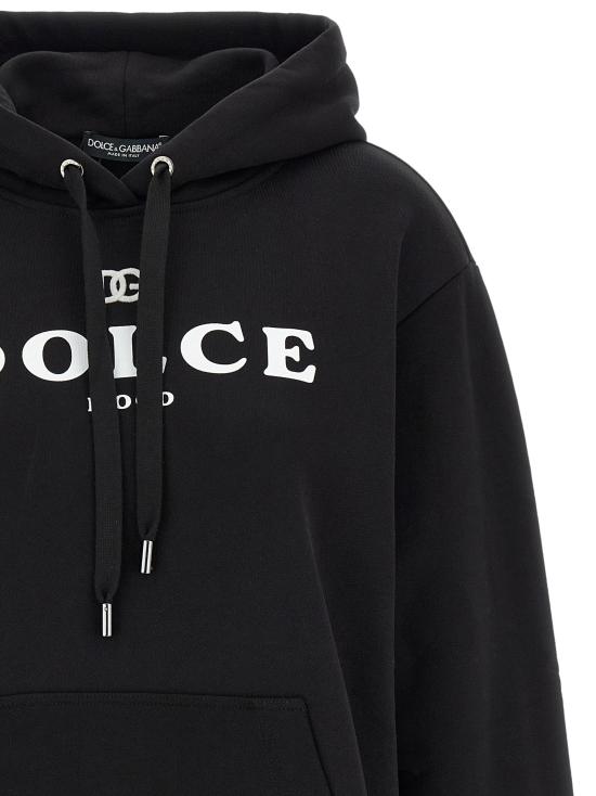 26FW 돌체앤가바나 긴팔 티셔츠 돌체 무드 스웨트셔츠 블랙 - DOLCE & GABBANA