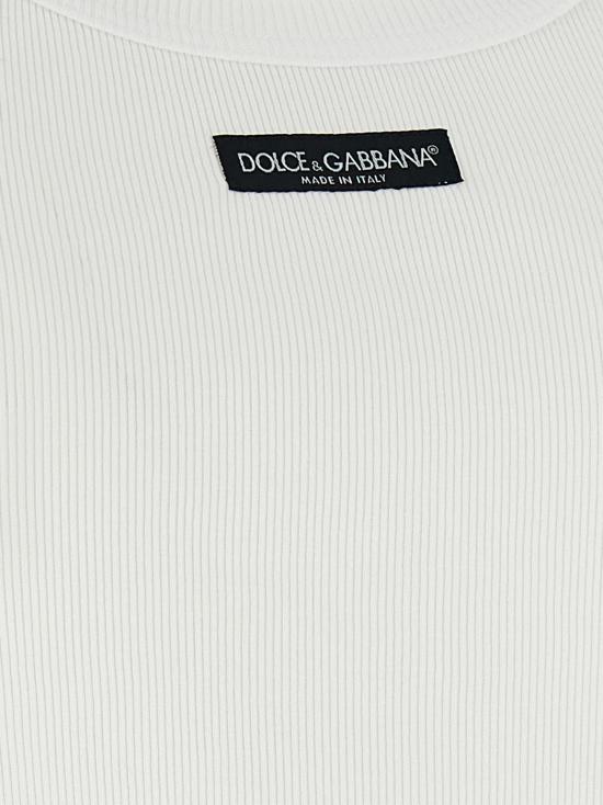 26FW 돌체앤가바나 탑 로고 패치 탱크 (흰색) - DOLCE & GABBANA