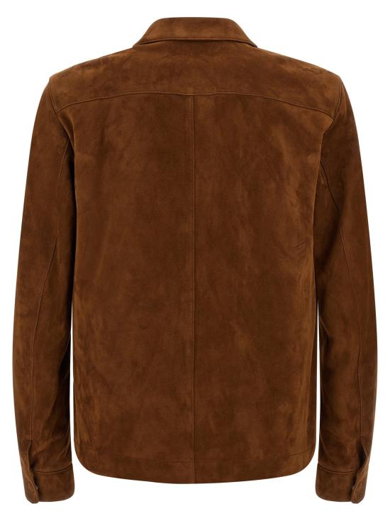 26FW 톰포드 패딩 스웨이드 오버셔츠  재킷 브라운 - TOMFORD