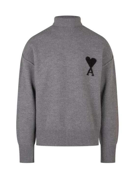 26FW 아미 ADC 터틀넥 스웨터 UKS839018 A273 GRIS CENDRE