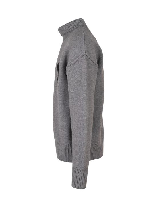26FW 아미 ADC 터틀넥 스웨터 UKS839018 A273 GRIS CENDRE - AMI