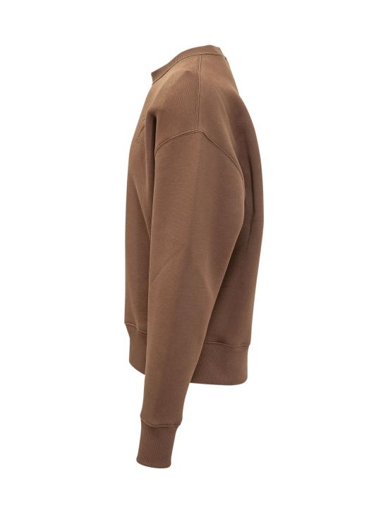 26FW 아미 톤온톤 하트 로고 코튼 스웨트셔츠 USW755749 2221 MARRON CHOCOLATE - AMI