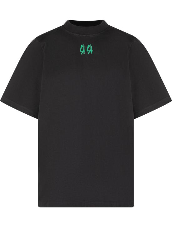 26FW 44레이블 반팔 티셔츠 B0030673FA779 P848 BLACK DRK DOG PATCH BRIGHT GREEN