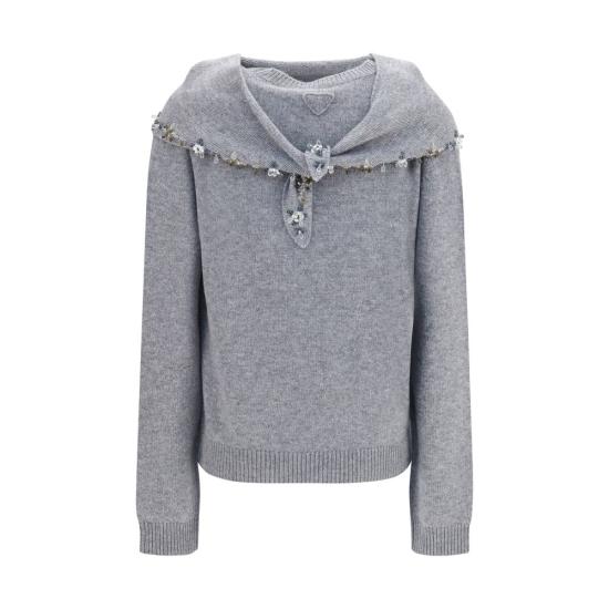 26FW 프라다 스웨터 PRP24F3FSOOO17E2F0031BB GRAY - PRADA