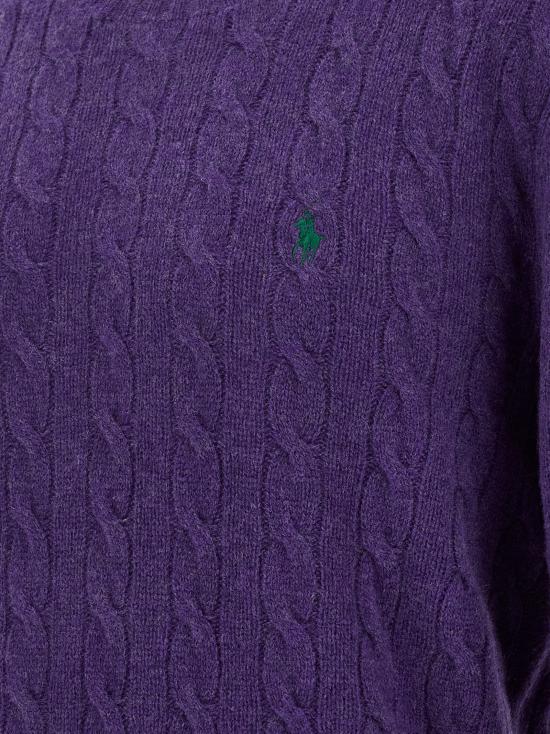 26FW 폴로 랄프로렌 케이블 니트 스웨터 710876762505 Purple - POLO RALPH LAUREN