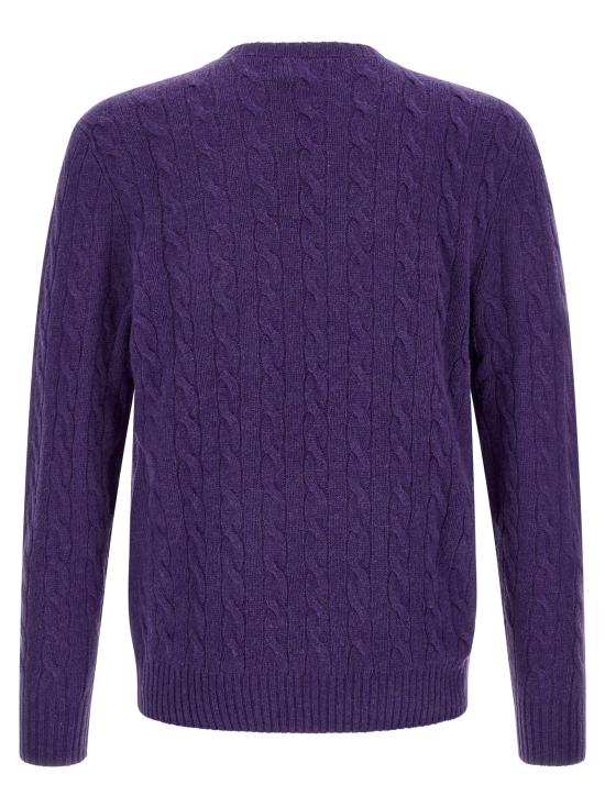 26FW 폴로 랄프로렌 케이블 니트 스웨터 710876762505 Purple - POLO RALPH LAUREN