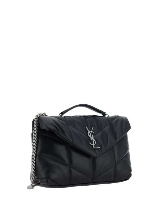 26FW 생로랑 토이 푸퍼 소프트 나파 램스킨 숄더백 7593371EL00 1000 BLACK - SAINT LAURENT