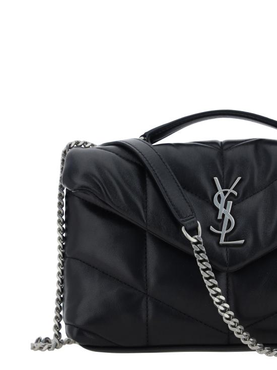 26FW 생로랑 토이 푸퍼 소프트 나파 램스킨 숄더백 7593371EL00 1000 BLACK - SAINT LAURENT