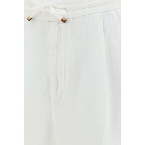 26SS 브루넬로 쿠치넬리 팬츠 BRM243DE1710C2200BB WHITE - BRUNELLO CUCINELLI