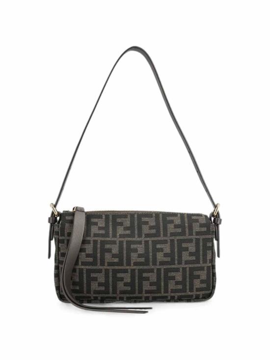 26FW 펜디 FF 자카드 지퍼 탑 스몰 숄더백 8BS123B17AF14YN BROWN - FENDI