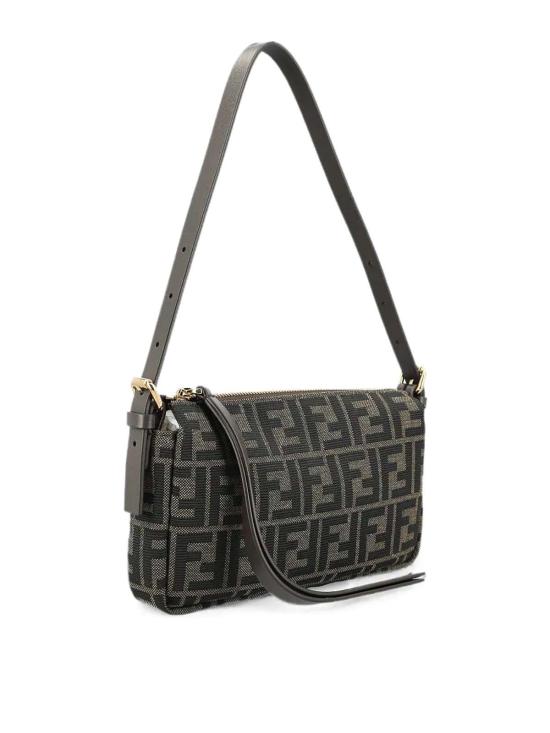 26FW 펜디 FF 자카드 지퍼 탑 스몰 숄더백 8BS123B17AF14YN BROWN - FENDI