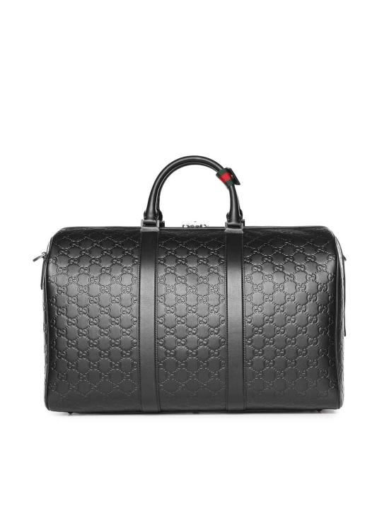  구찌 GG 엠블럼 미디움 더플백 850220AAFOM1053 Black - GUCCI