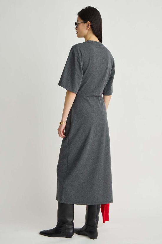  어피스 어파트 롱 원피스 Apiece Apart Luna Cinched Maxi Dress Heathered Charcoal - APIECE APART