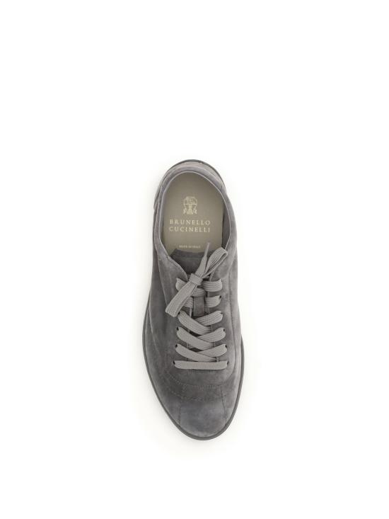 26SS 브루넬로 쿠치넬리 라이트 웨이트 스웨이드 스니커즈 MZUCAHN345 C8867 GRAY - BRUNELLO CUCINELLI