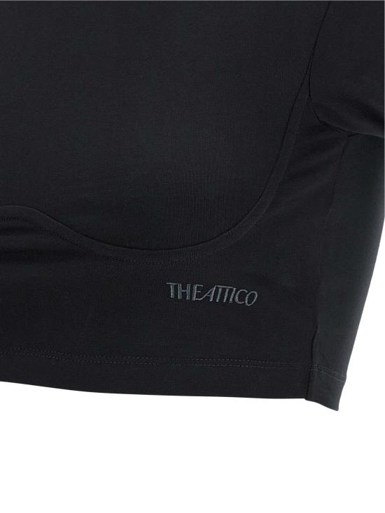 26FW 디 아티코 폴로 티셔츠 TH337675BM BLACK - THE ATTICO