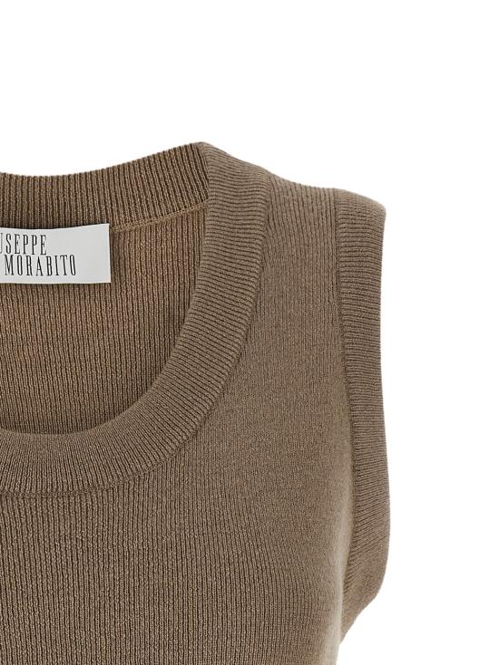 26FW 쥬세페 디 모라비토 민소매 티셔츠 GI340356BM BEIGE - GIUSEPPE DI MORABITO