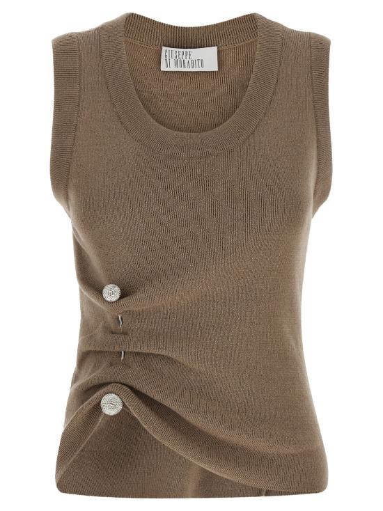 26FW 쥬세페 디 모라비토 민소매 티셔츠 GI340356BM BEIGE