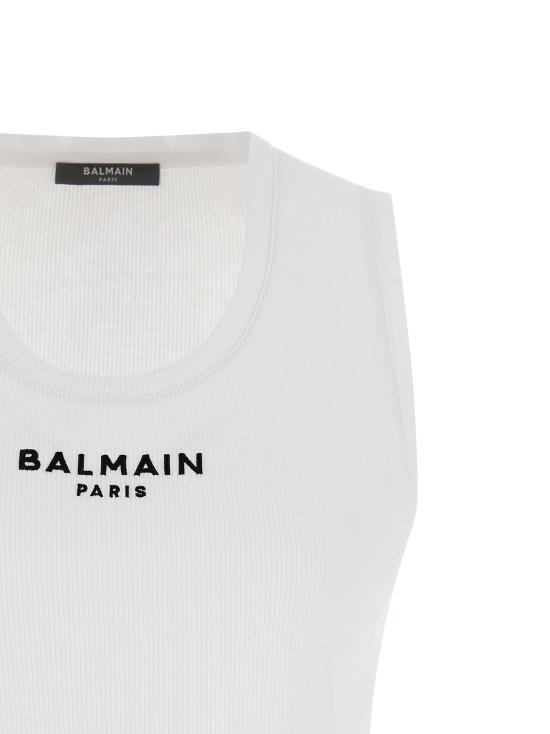 26FW 발망 민소매 티셔츠 BA340312BM WHITE - BALMAIN