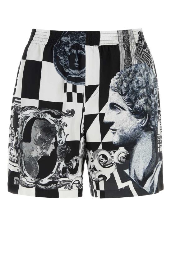 26FW 베르사체 숏팬츠 10222251A19270 5B040 BLACK AND WHITE