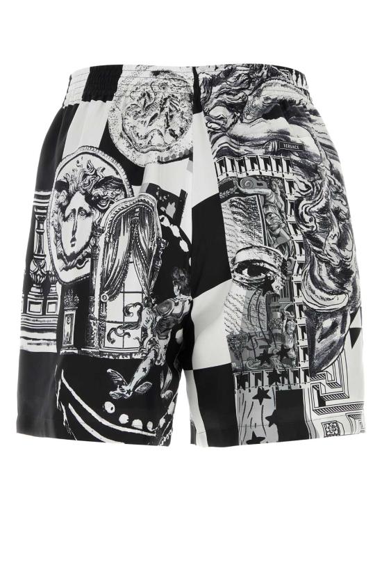 26FW 베르사체 숏팬츠 10222251A19270 5B040 BLACK AND WHITE - VERSACE