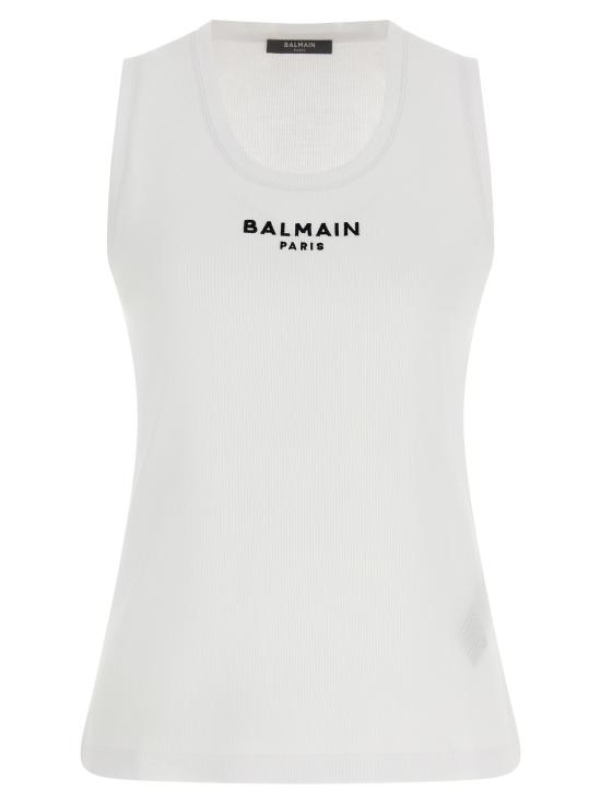 26FW 발망 민소매 티셔츠 BA340312BM WHITE